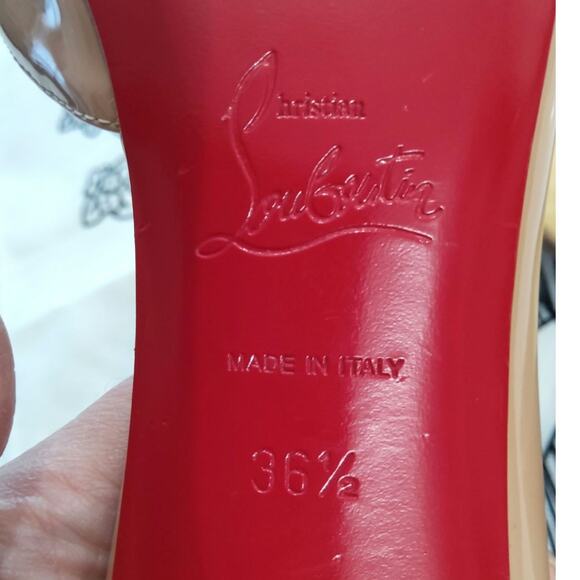 Christian Louboutin Dorsay Iriza pumps patent leather made in Italy,Nude size 6 - Picture 10 of 10